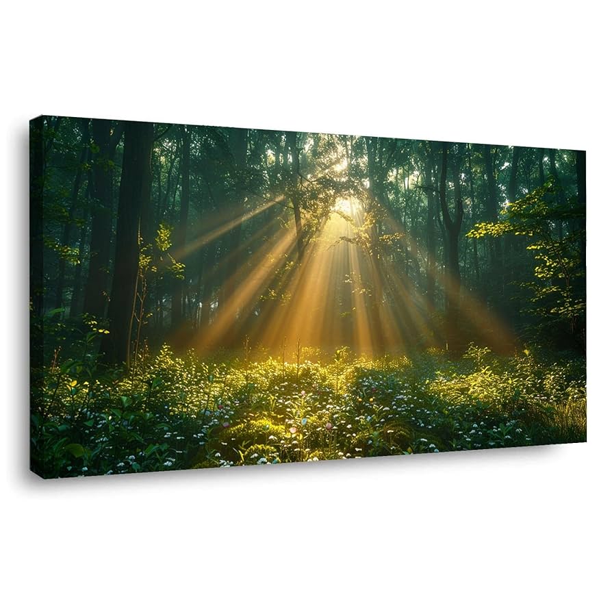 Amazon.co.jp: JOSUE 森 キャンバス アートパネル 山川草木